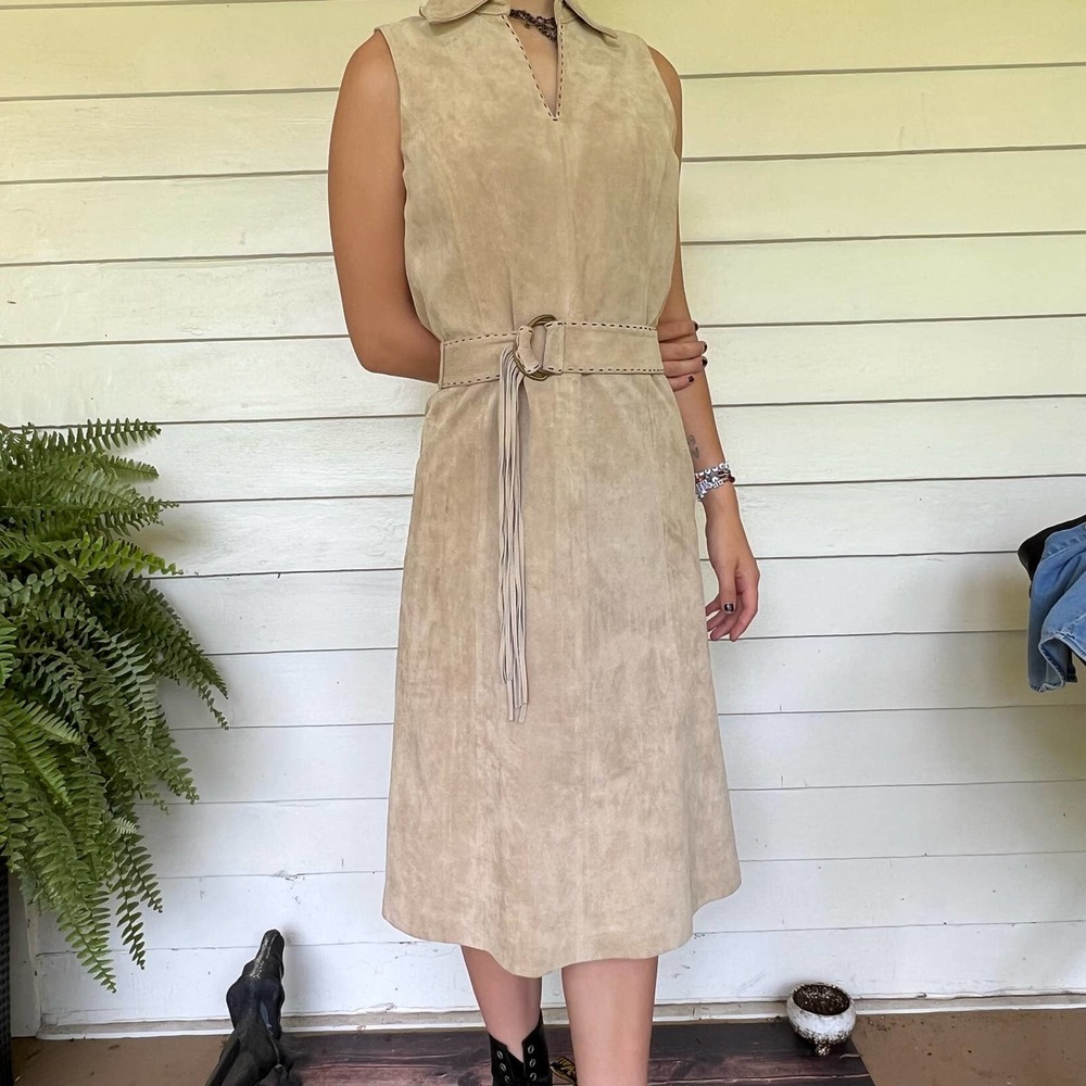 Suede Western Dress With Tassel Size 4